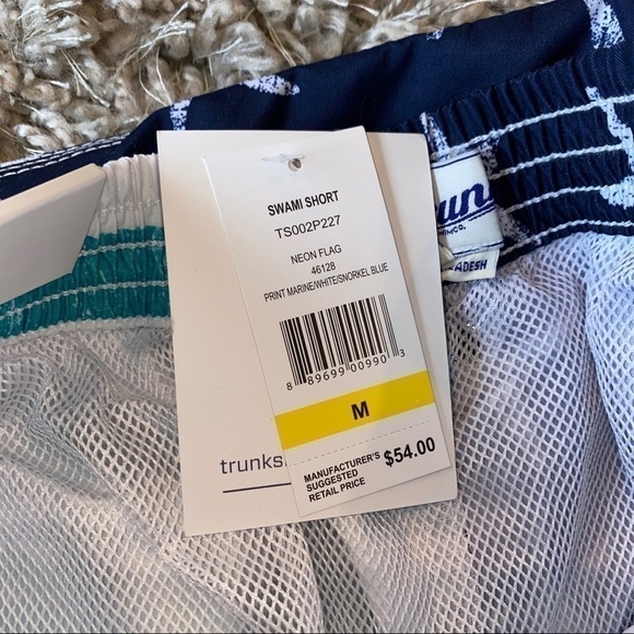 Trunks Swami Swim Shorts Neon Flag Print Medium - Picture 5 of 5